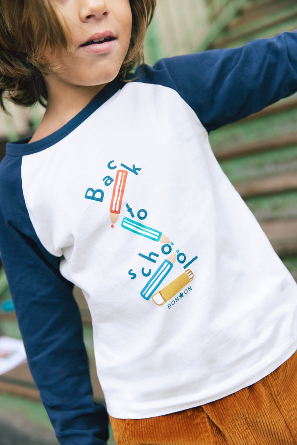 T-Shirt - Tipi "Back To School" Écru