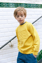 Sweat - Smile Jaune Retro
