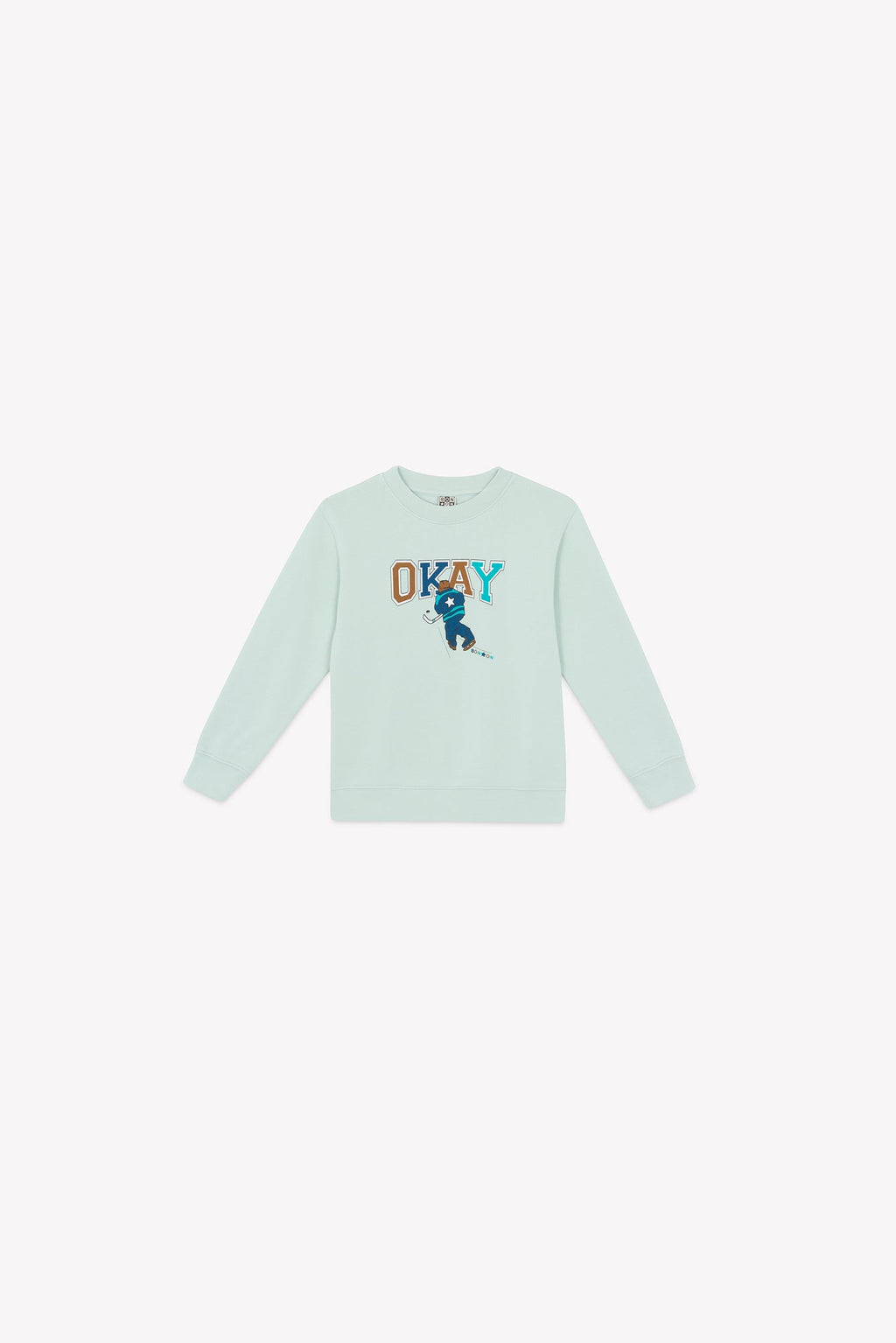 Sweat - Smile Bleu Clair Illustration "Okay"