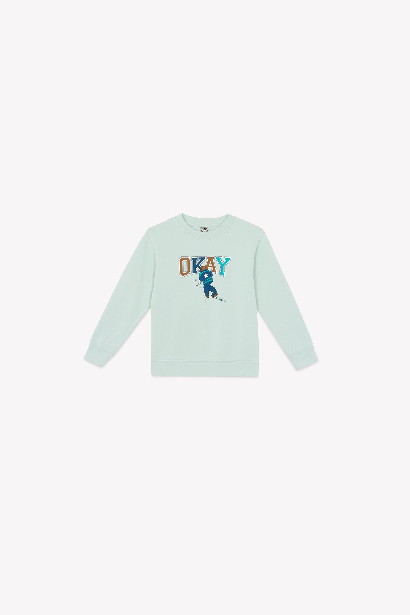 Sweat - Smile Bleu Clair Illustration "Okay"