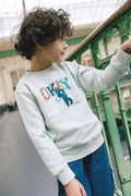 Sweat - Smile Bleu Clair Illustration "Okay"