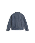 Chaqueta boxy rayas tinte natural Bruno sostenible silueta - 3
