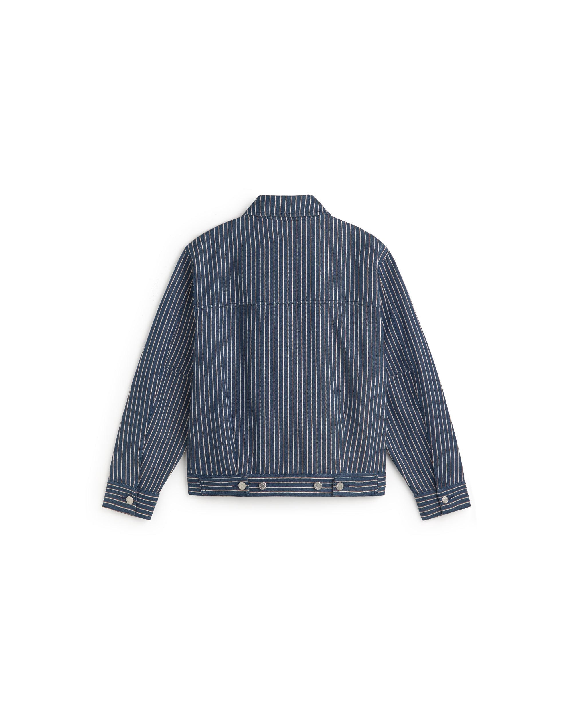 Chaqueta boxy rayas tinte natural Bruno sostenible silueta - 3