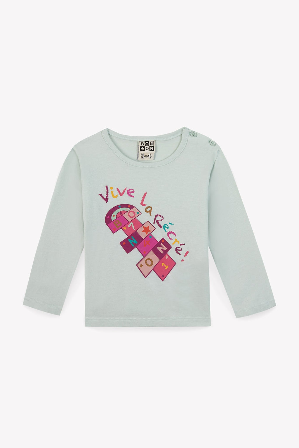 T-Shirt - Taxi Bleu Clair Illustration "Vive La Recrée"