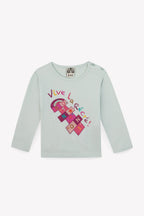 T-Shirt - Taxi Bleu Clair Illustration "Vive La Recrée"