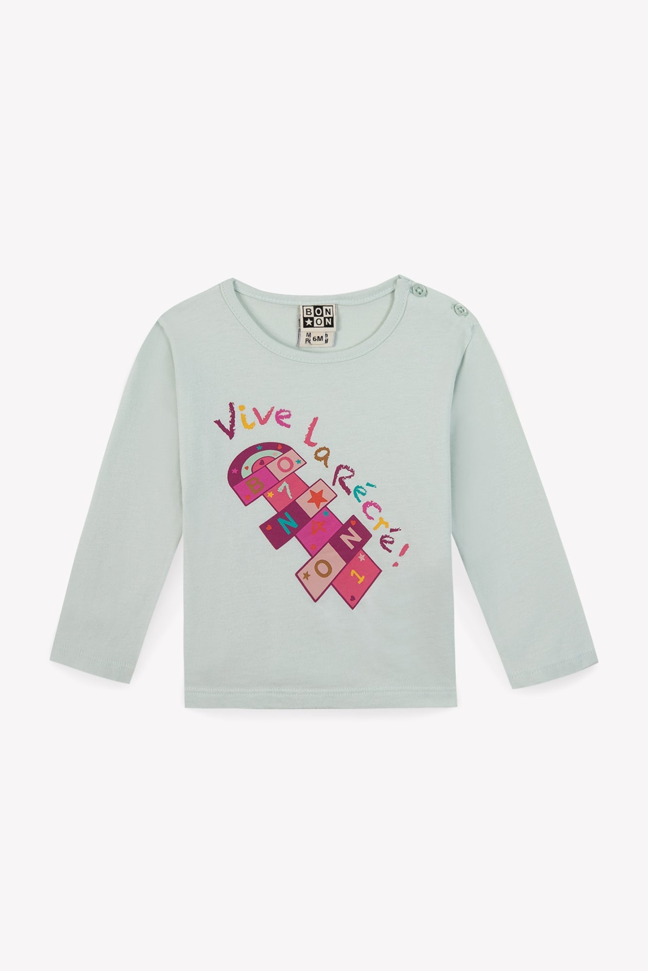 T-Shirt - Taxi Bleu Clair Illustration "Vive La Recrée"