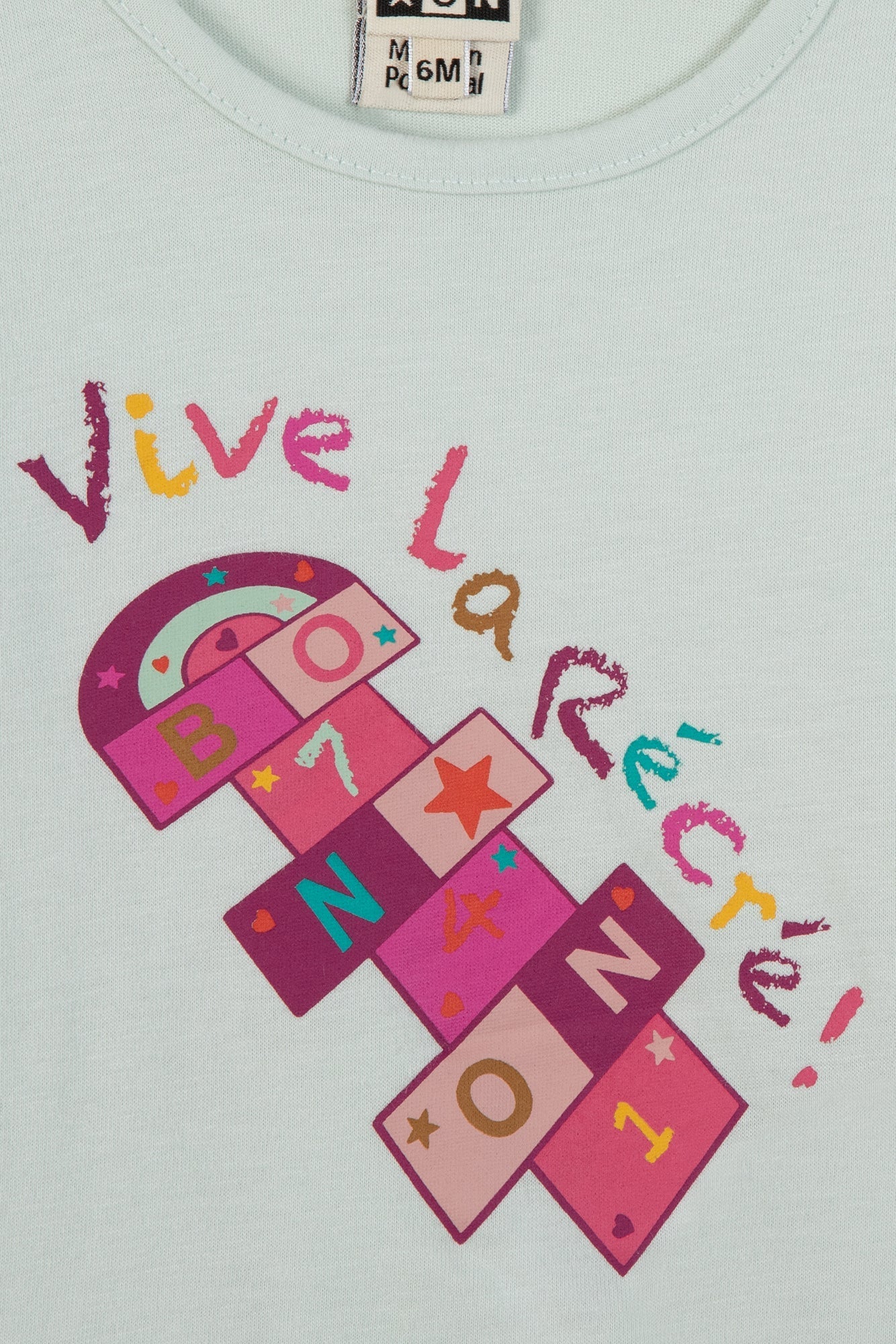 T-Shirt - Taxi Bleu Clair Illustration "Vive La Recrée"