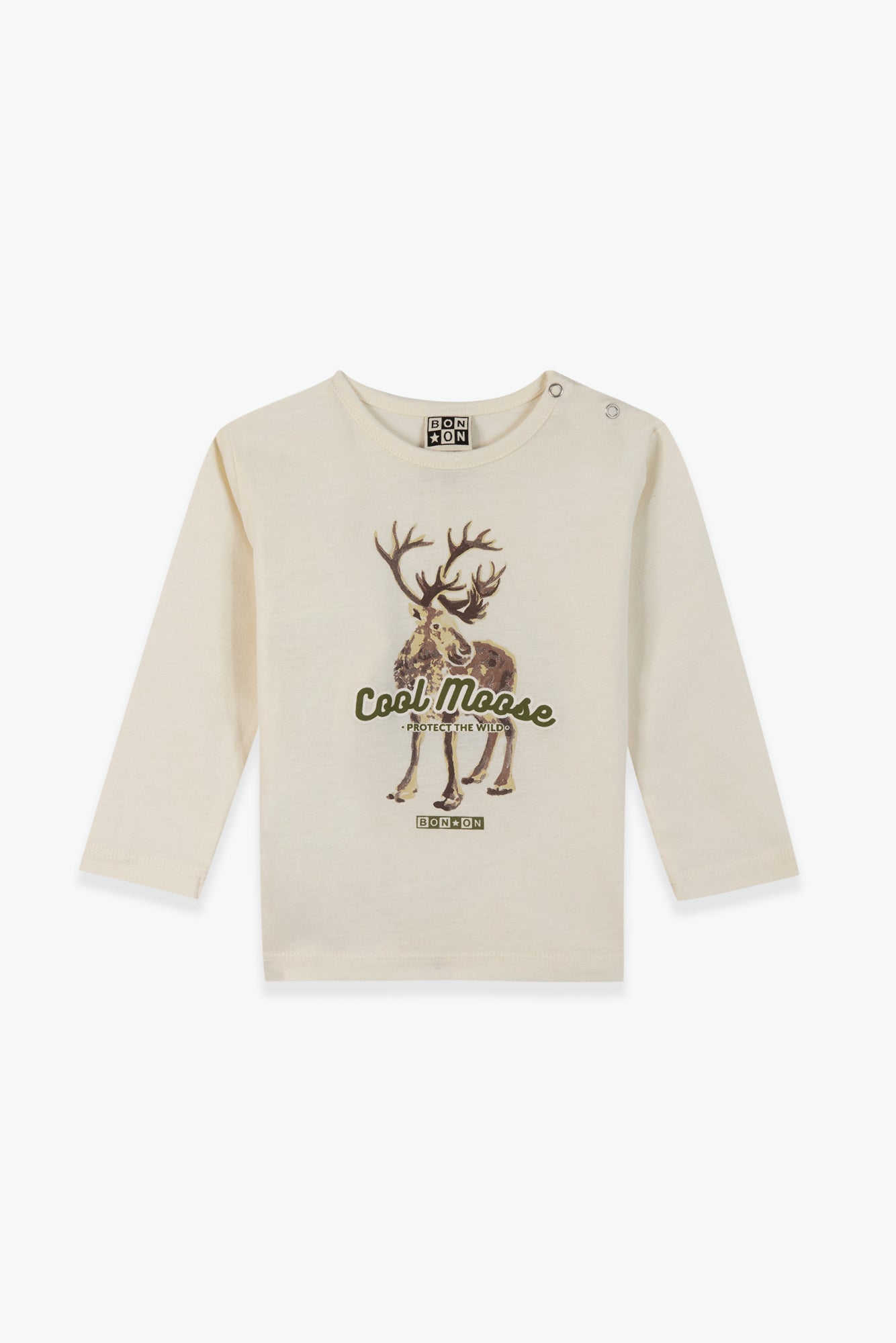 T-Shirt - Taxi Écru Illustration "Cool Moose"