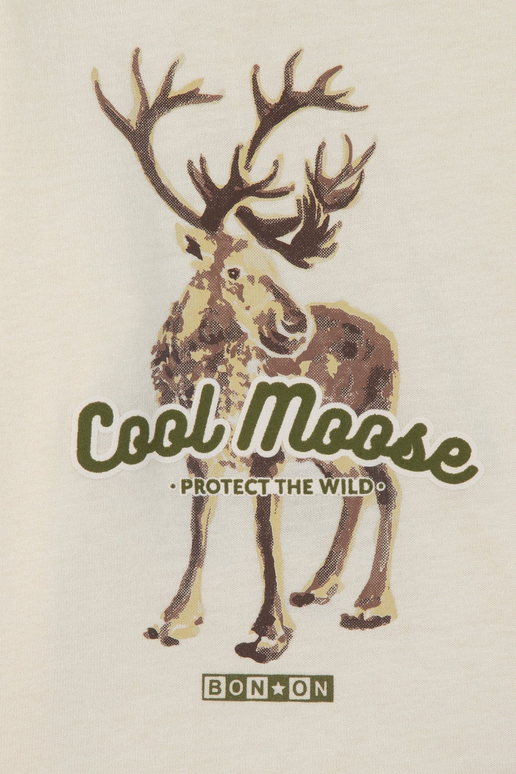 T-Shirt - Taxi Écru Illustration "Cool Moose"