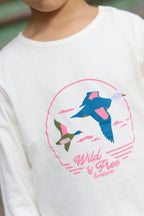 T-Shirt - Taxi Rose Clair Illustration "Wild And Free"