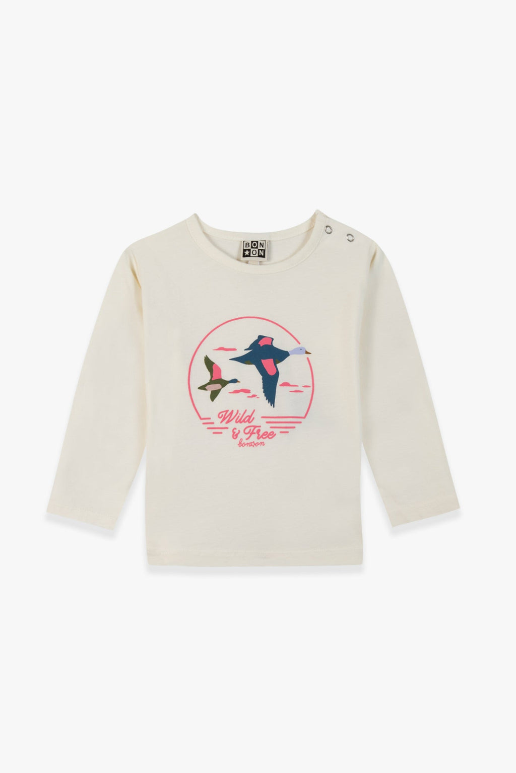 T-Shirt - Taxi Rose Clair Illustration "Wild And Free"