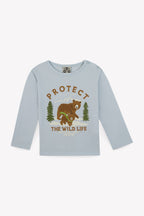 T-Shirt - Taxi Bleu Clair Illustration Ours