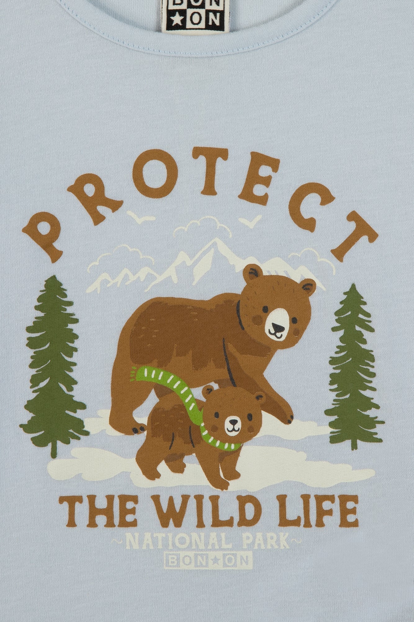 T-Shirt - Taxi Bleu Clair Illustration Ours