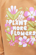 Sweat - Sandy Marron Illustration Fleuri