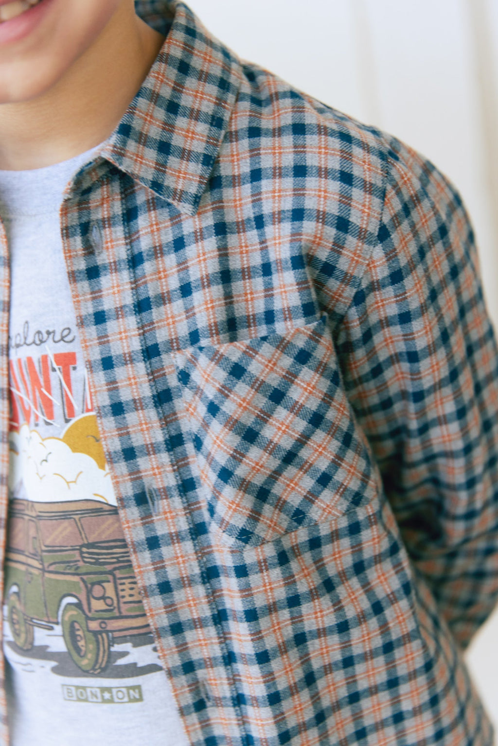 Chemise - Paname À Carreaux Gris/Orange