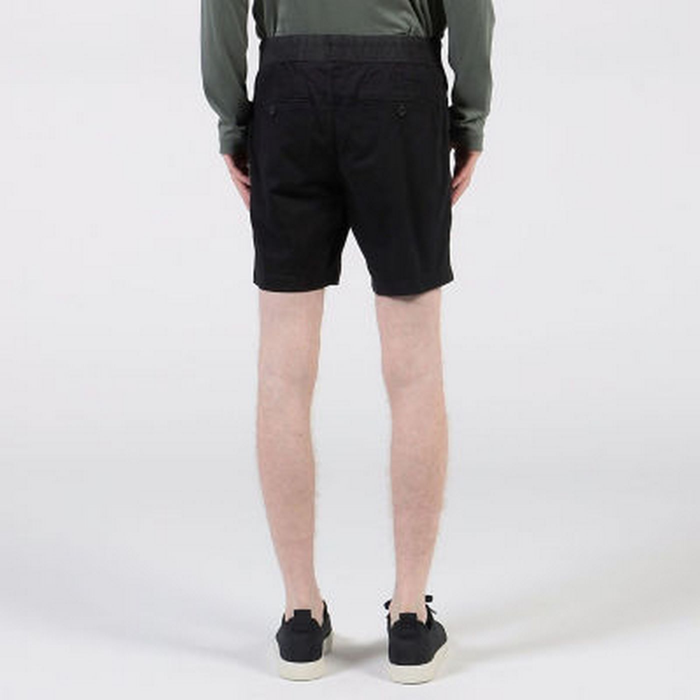 Short En Coton Et Lin Sur Mesure - Noir - Homme