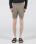 Short Ajusté En Coton Et Lin - Pigment Limoneux - Homme