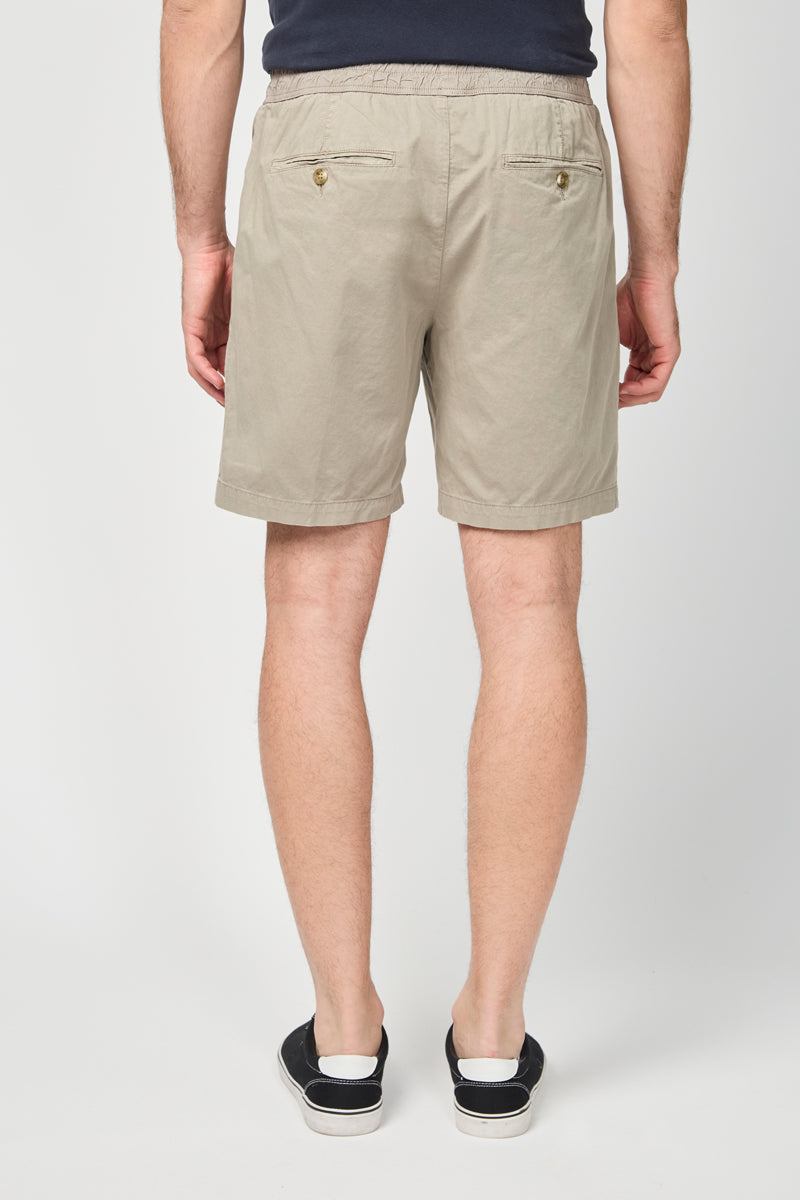 Short Ajusté En Coton Et Lin - Pigment Limoneux - Homme