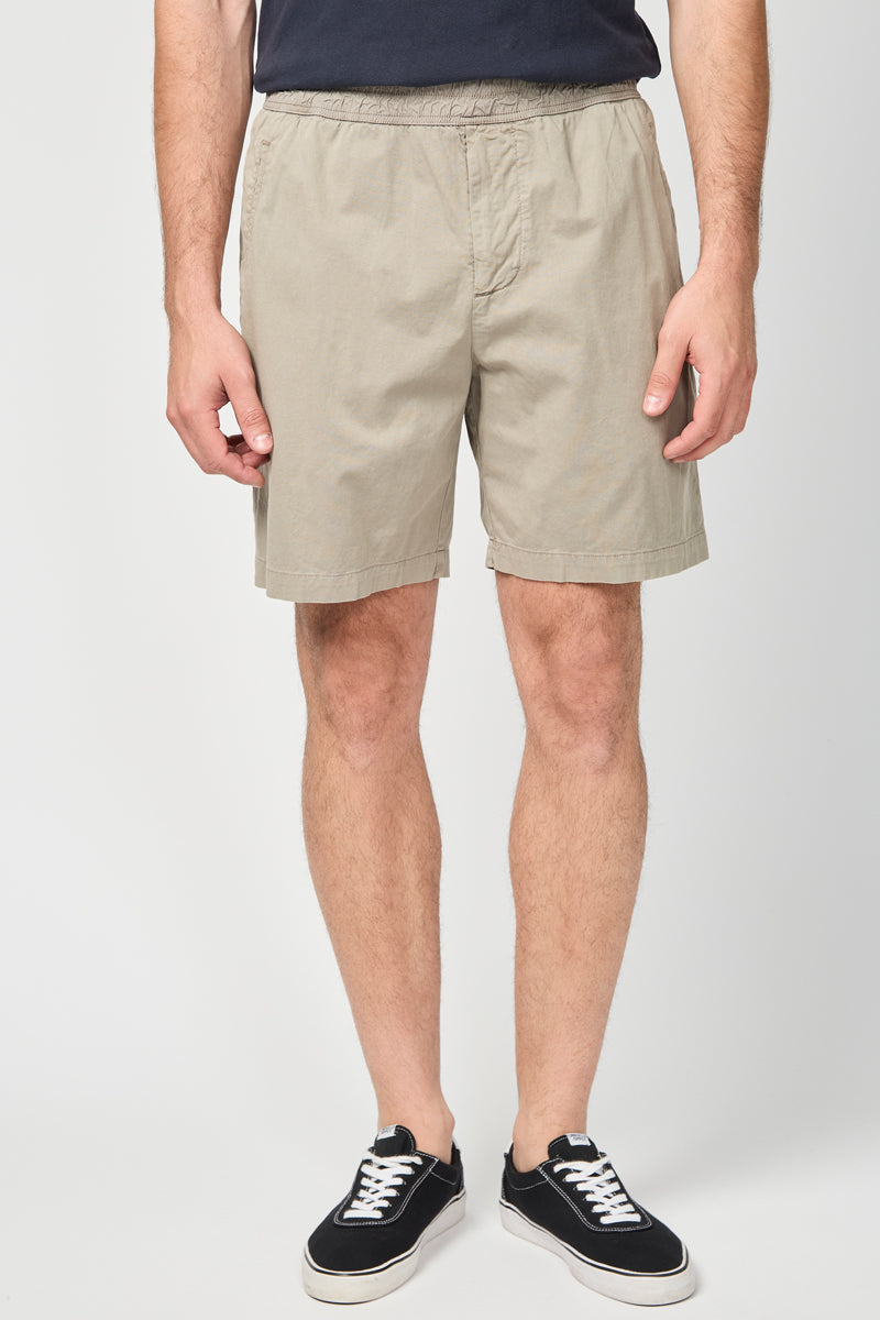 Short Ajusté En Coton Et Lin - Pigment Limoneux - Homme