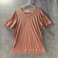 T-Shirt Col V - Pigment Fauve
