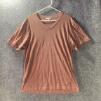 T-Shirt Col V - Pigment Fauve