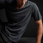 T-Shirt Col V - Pigment Fauve