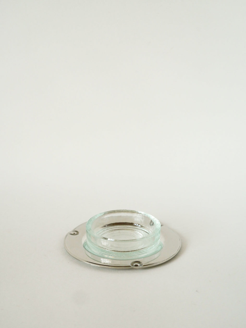 Beurrier En Métal Argenté & Verre - Argent & Doré - 1940