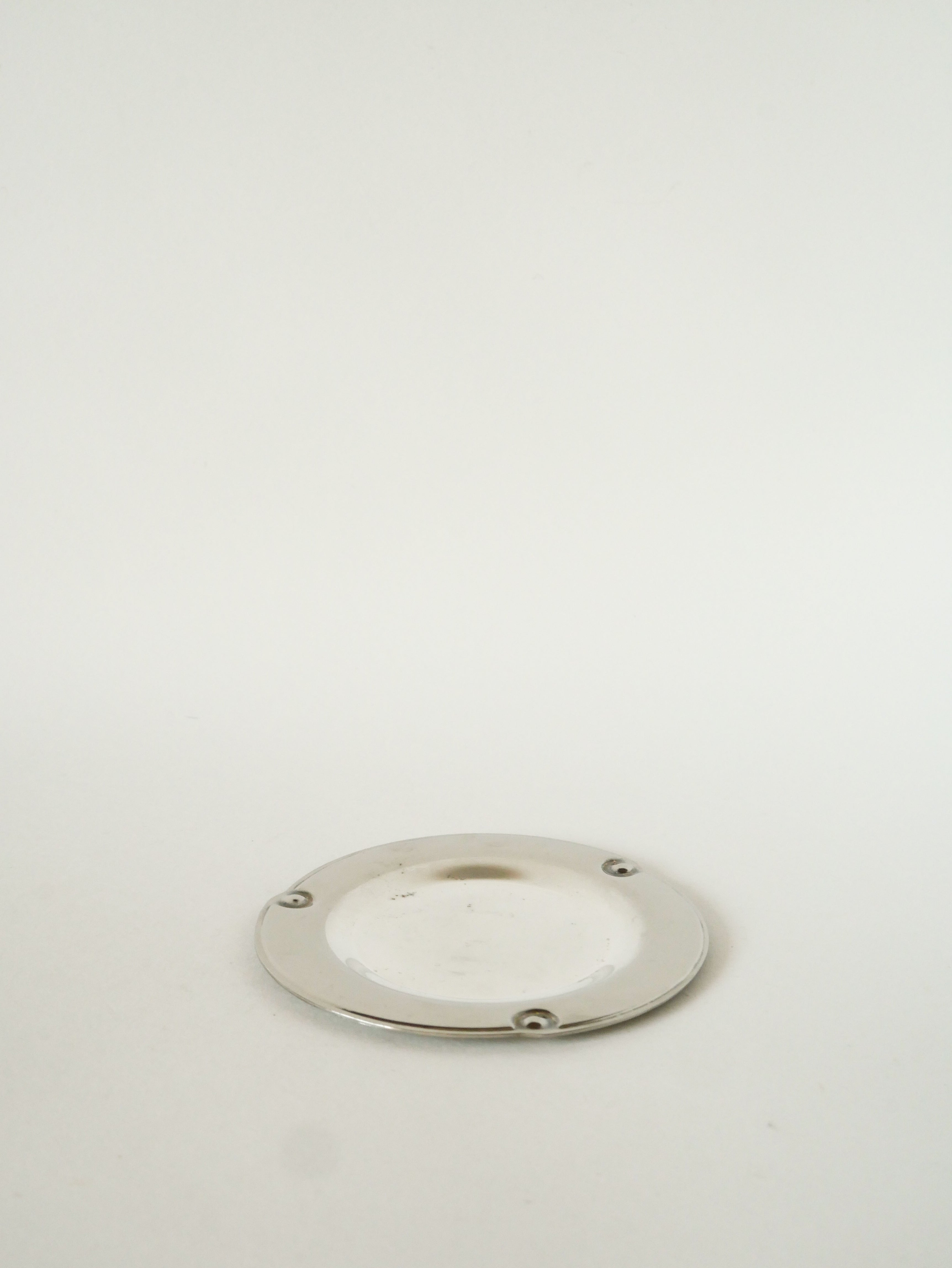 Beurrier En Métal Argenté & Verre - Argent & Doré - 1940