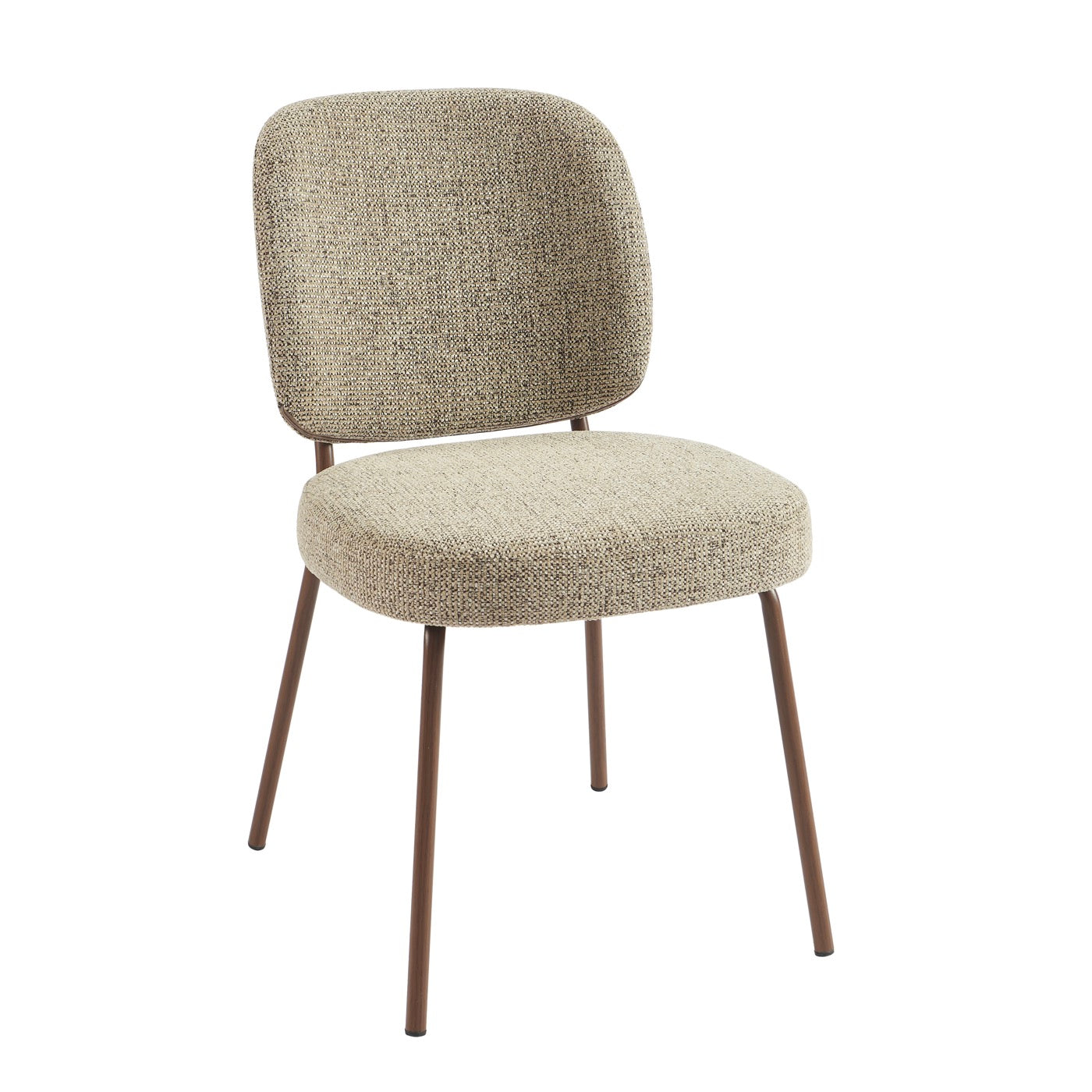 Moe - Lot De 2 Chaises - Tissu Marron Clair