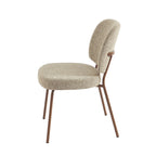 Moe - Lot De 2 Chaises - Tissu Marron Clair