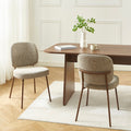 Moe - Lot De 2 Chaises - Tissu Marron Clair