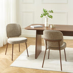 Moe - Lot De 2 Chaises - Tissu Marron Clair