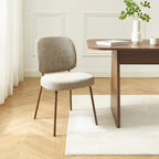 Moe - Lot De 2 Chaises - Tissu Marron Clair