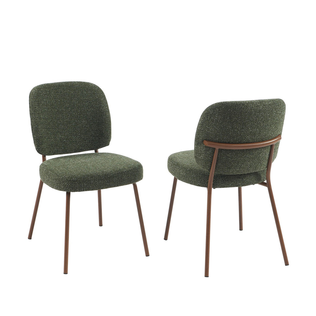 Moe - Lot De 2 Chaises - Tissu Vert