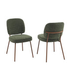 Moe - Lot De 2 Chaises - Tissu Vert