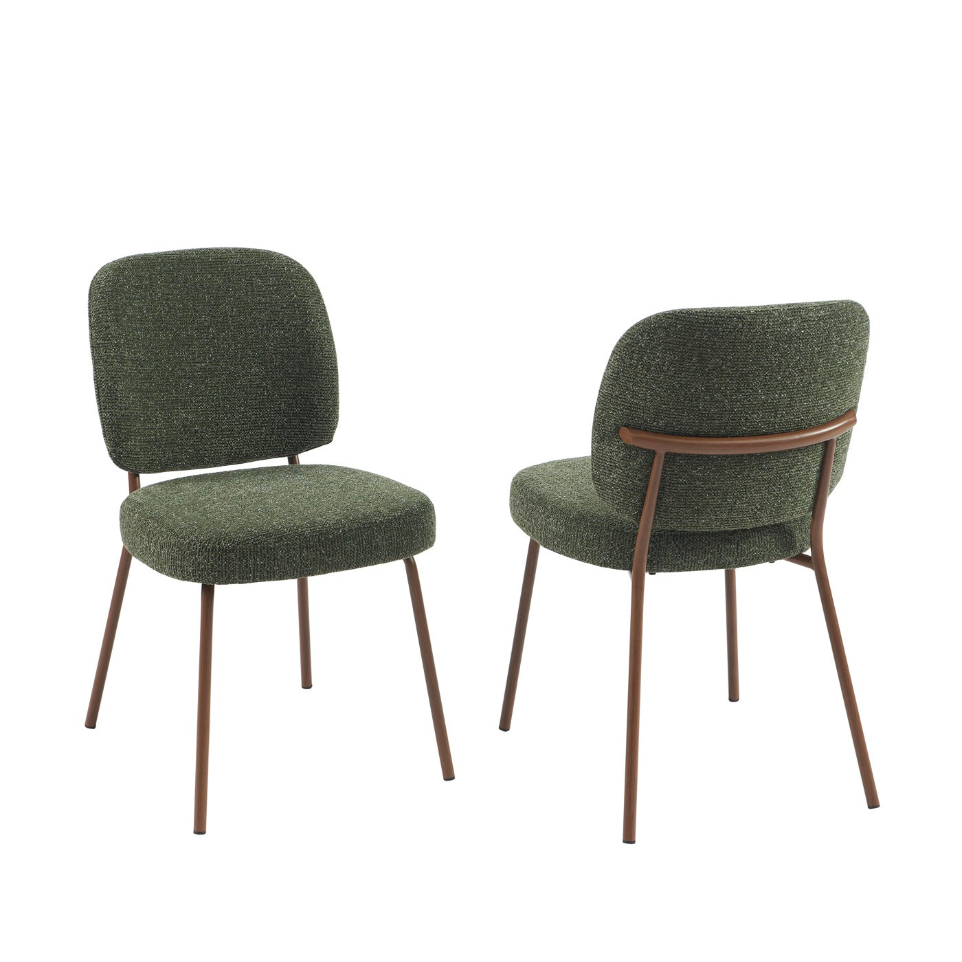 Moe - Lot De 2 Chaises - Tissu Vert