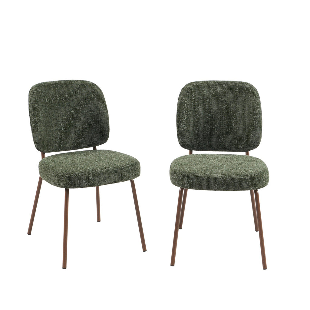 Moe - Lot De 2 Chaises - Tissu Vert