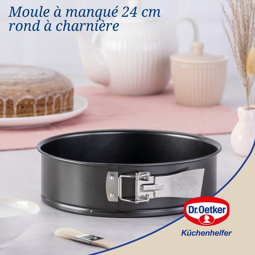 Dr Oetker - Ensemble De 2 Moules À Manqué À Charnière 24 Cm Dr.Oetker Tradition - Noir