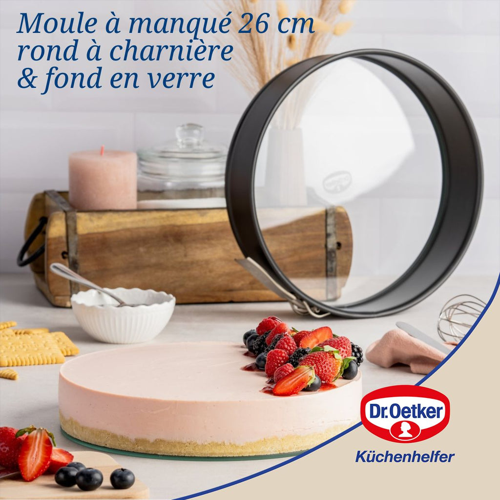 Dr Oetker - Ensemble De 2 Moules À Manqué À Charnière 26 Cm Dr.Oetker Tradition - Noir
