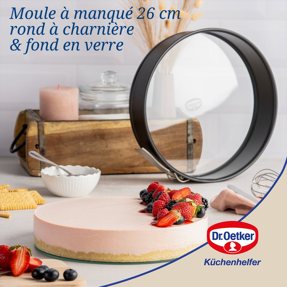 Dr Oetker - Ensemble De 2 Moules À Manqué À Charnière 26 Cm Dr.Oetker Tradition - Noir
