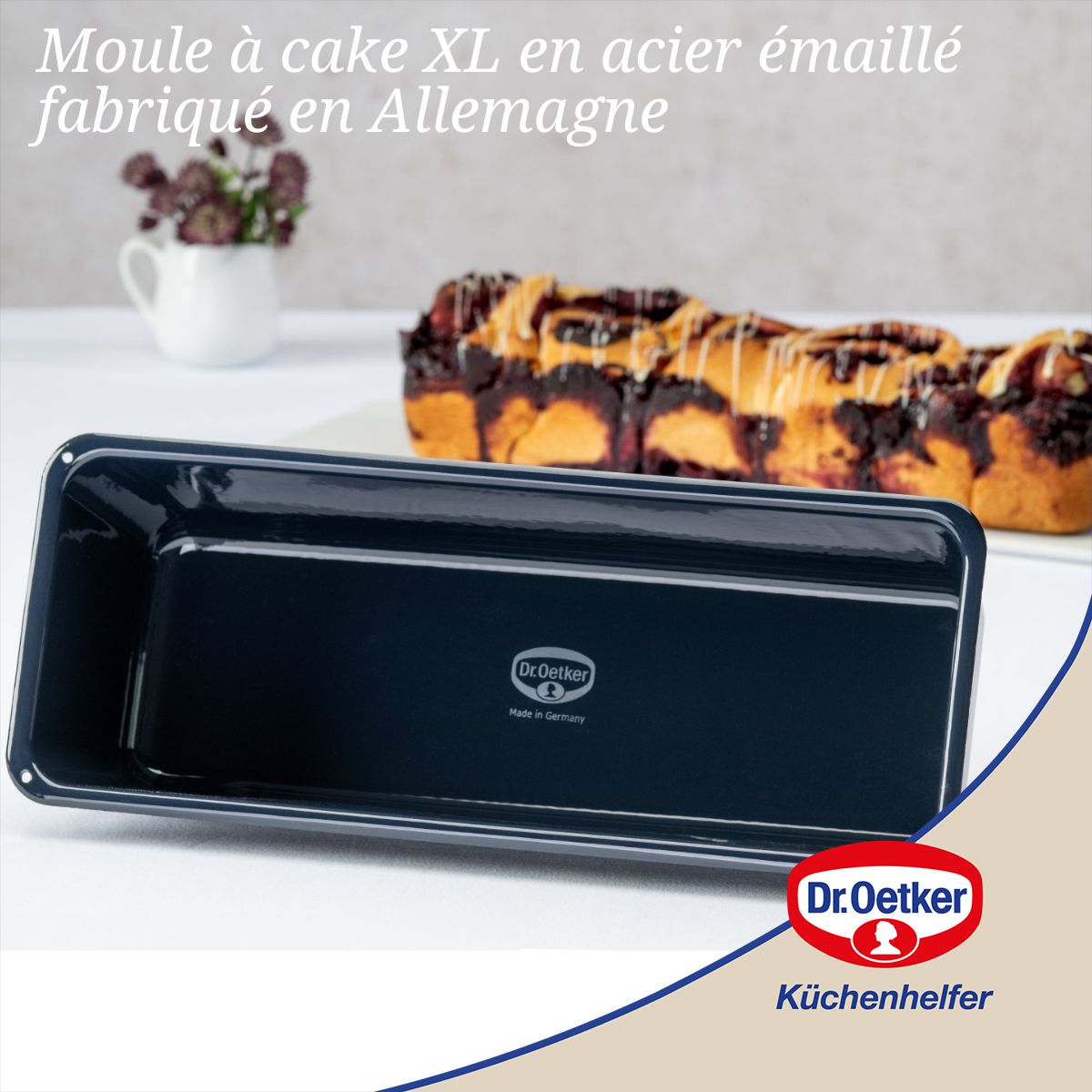 Dr Oetker - Lot De 2 Moules À Gâteaux 35/35 Cm En Acier Dr Oetker Back-Liebe - Bleu