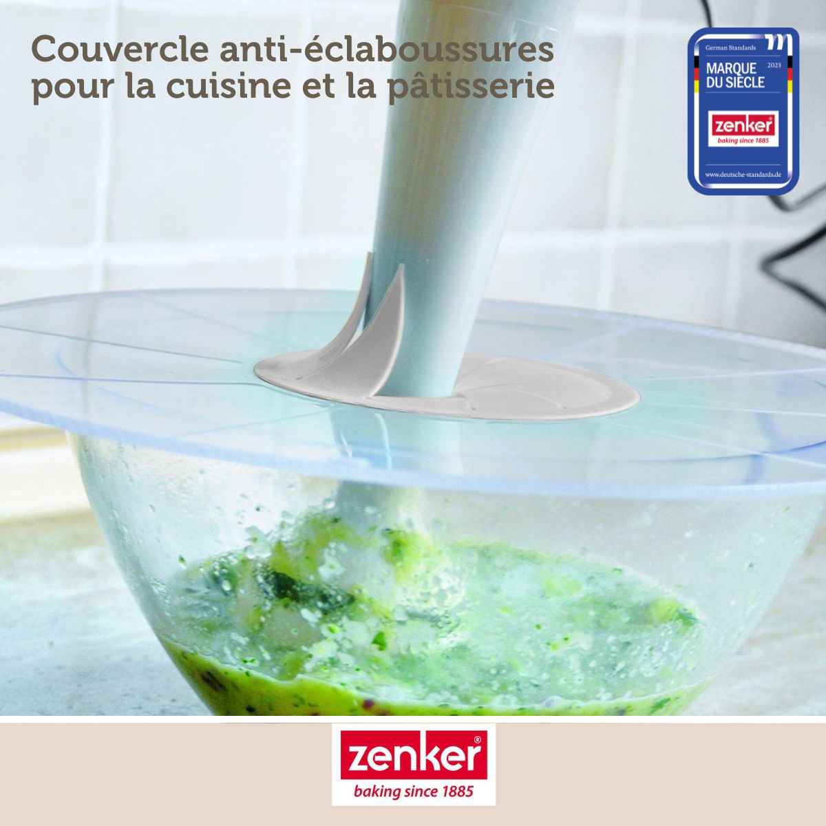 Zenker - Set De 2 Couvercles 30/30 Cm En Plastique Avec 2 Ustensiles Zenker Smart Pastry - Blanc|Transparent