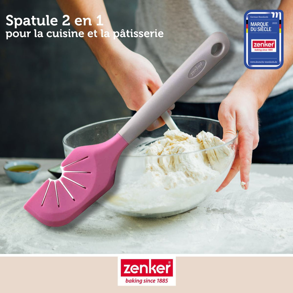 Zenker - Set De 2 Spatules Pâtisserie En Silicone Zenker Smart Pastry - Rose|Gris