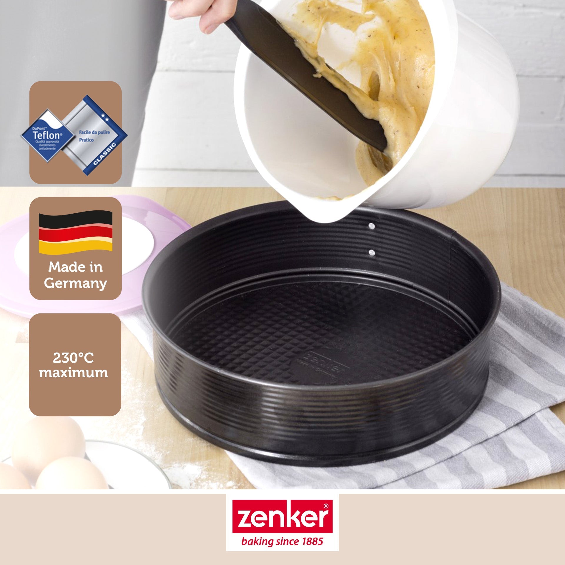 Zenker - Ensemble De 2 Moules À Manqué À Charnière 24 Cm Zenker Black Metallic - Noir