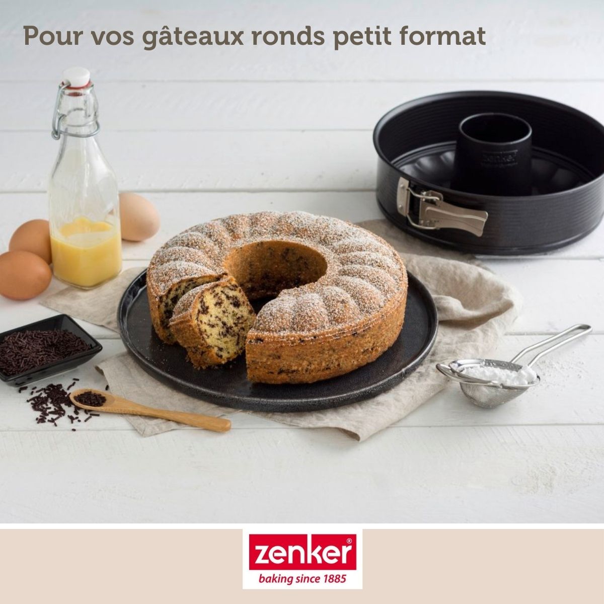 Zenker - Lot De 2 Moules À Manqué 18/18 Cm En Acier Black Mettallic Black Mettallic Zenker Black Mettallic - Noir