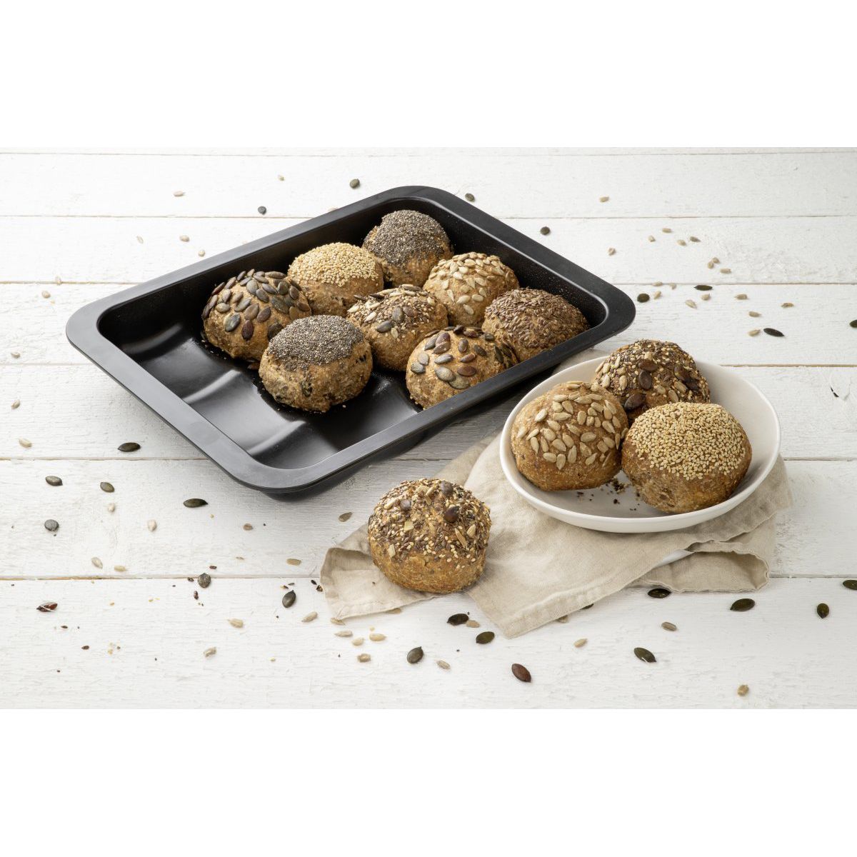 Zenker - Lot De 2 Moules À Gâteaux 36/27/5 Cm En Acier Black Metallic Black Mettallic Zenker Black Mettallic - Noir