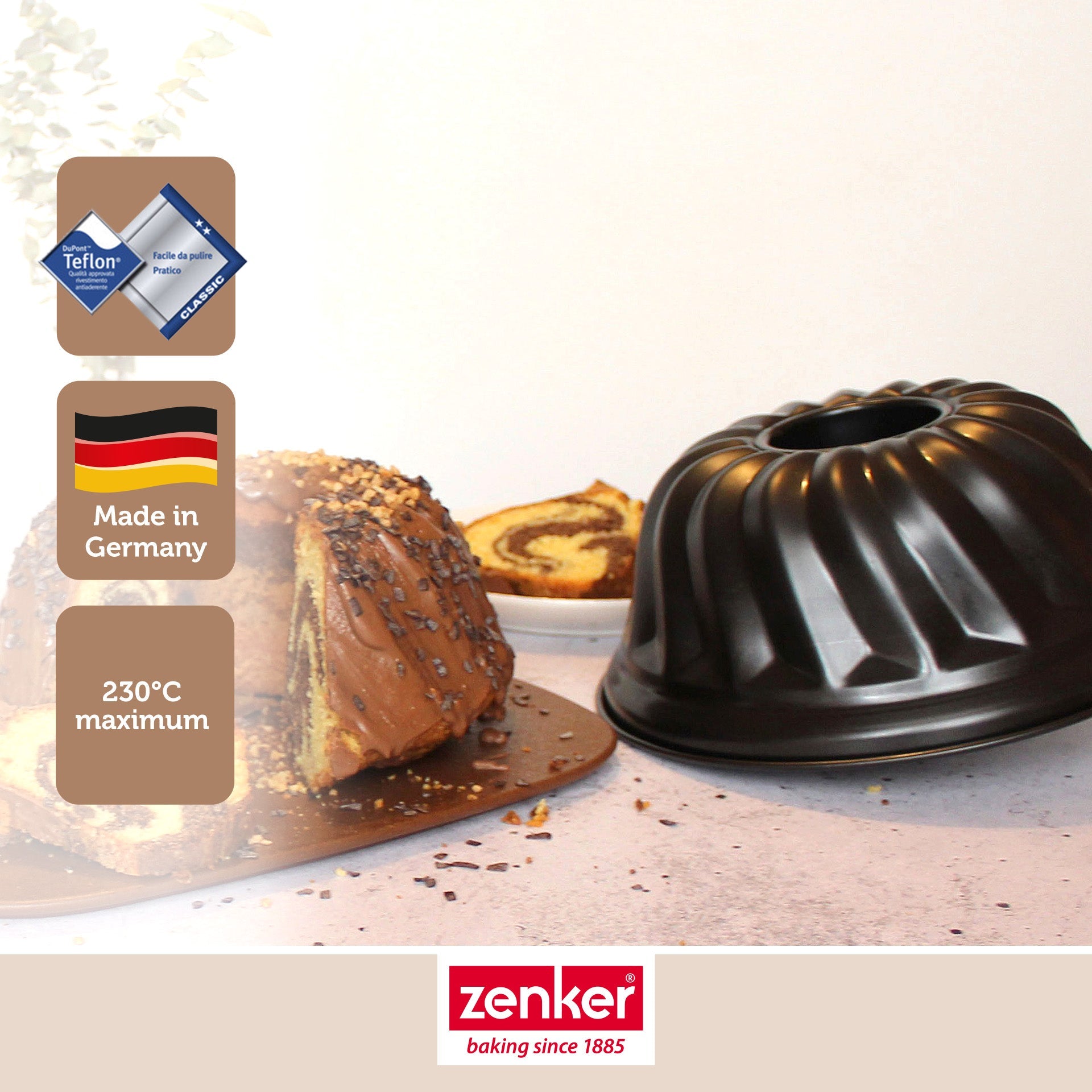 Zenker - Lot De 2 Moules À Gâteaux 22/22 Cm En Acier Black Metallic Black Mettallic Zenker Black Mettallic - Noir