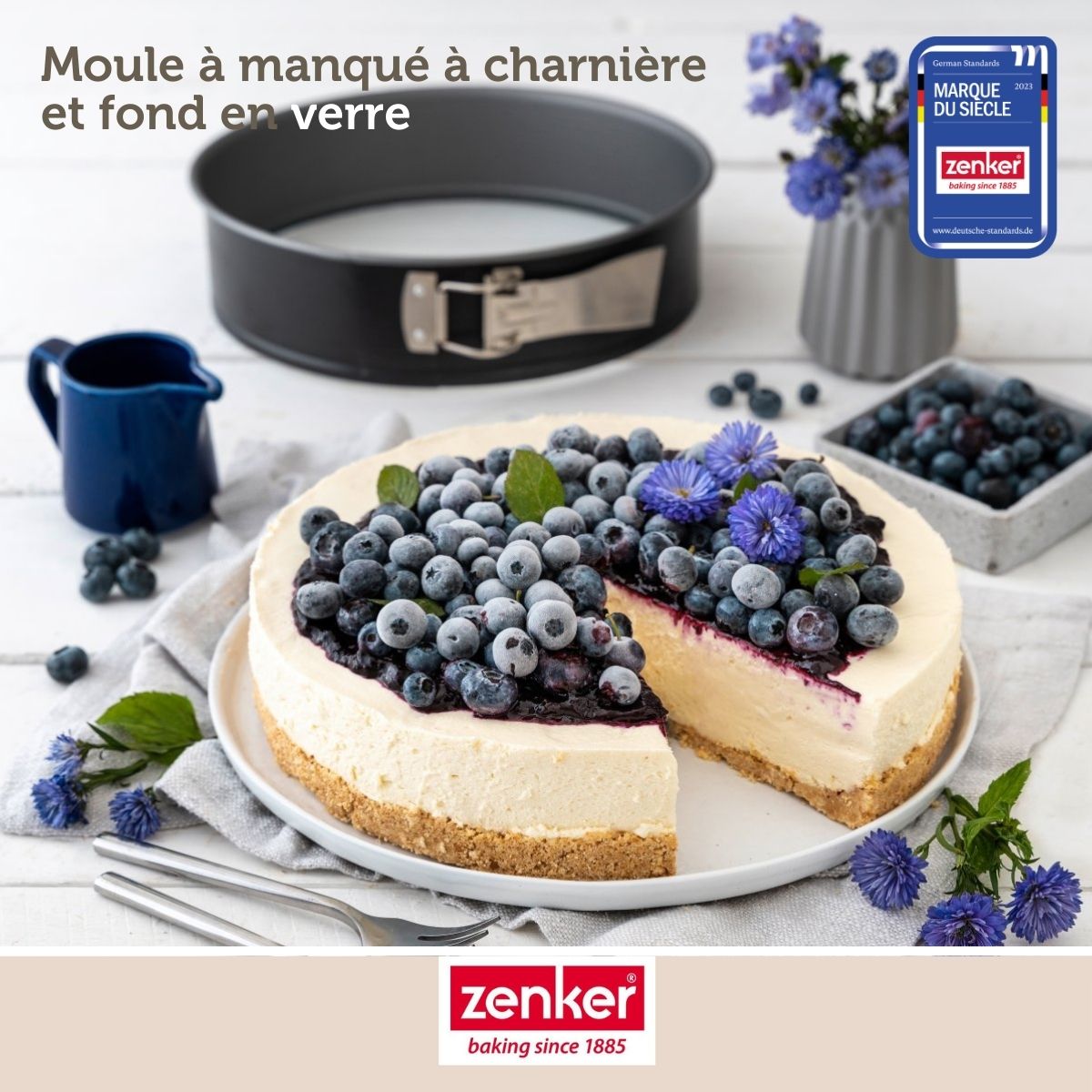 Zenker - Lot De 2 Moules À Gâteaux 26/26 Cm En Acier Zenker Energy - Gris