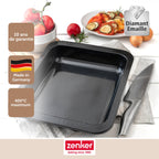 Zenker - Lot De 2 Plats Four 33/33 Cm En Acier Émaillé Avec 2 Ustensiles Zenker Special Cooking - Noir