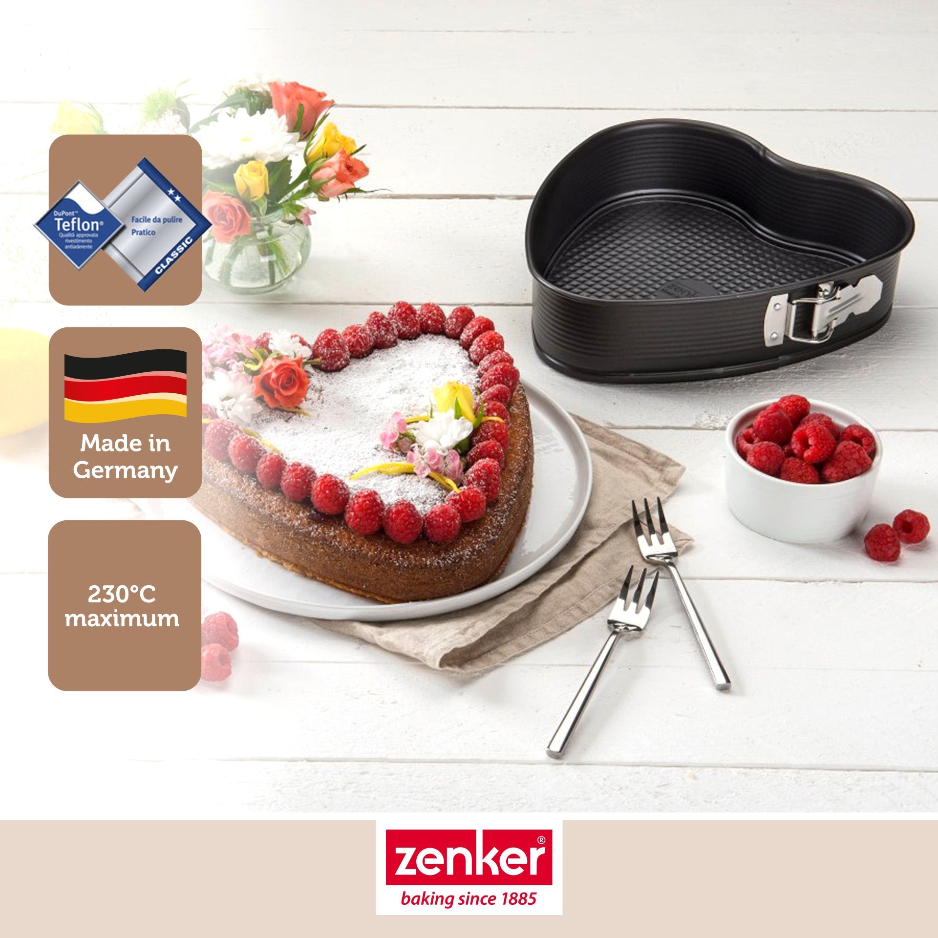 Zenker - Lot De 2 Moules À Gâteaux 27/25 Cm En Acier Spécial Créative Spécial Créative Zenker Spécial Créative - Noir